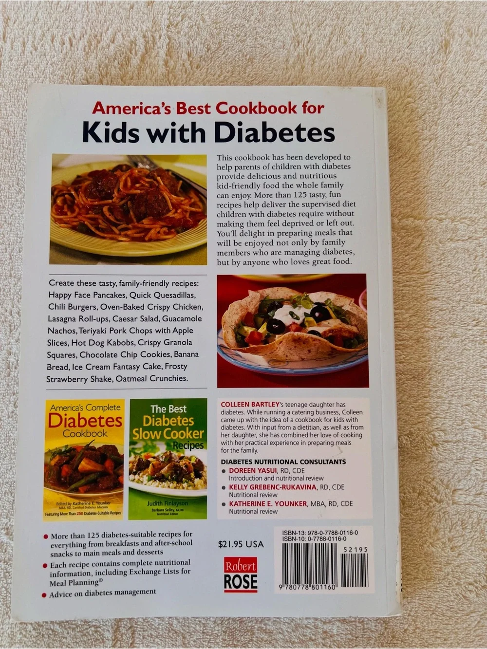 COOKBOOKS FOR KIDS WITH DIABETES 5 BOOKS